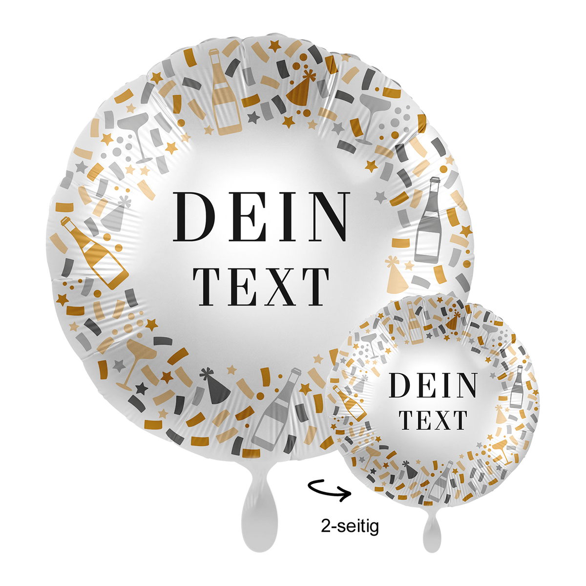 1 Ballon mit Text - Hello