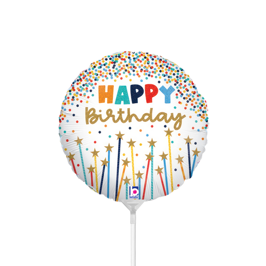 10 mini ballonnen (met lucht gevuld) - verjaardagskaarsen (onverpakt)