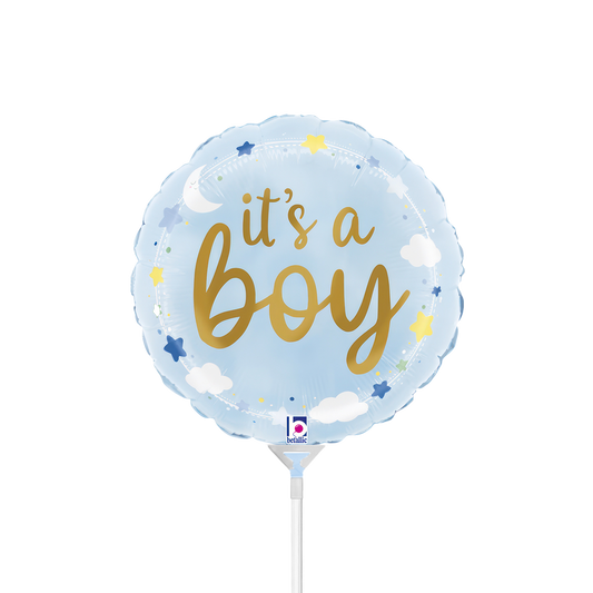 10 Miniballonnen Luchtgevuld - It's A Boy Sterren & Wolken (Onverpakt)