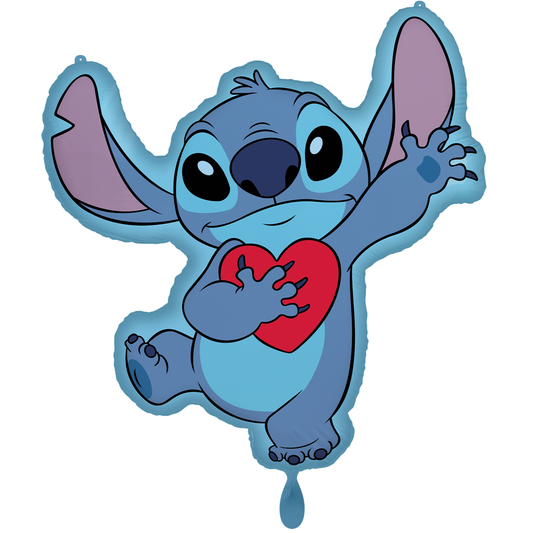 1 Ballon XXL - Stitch met hart