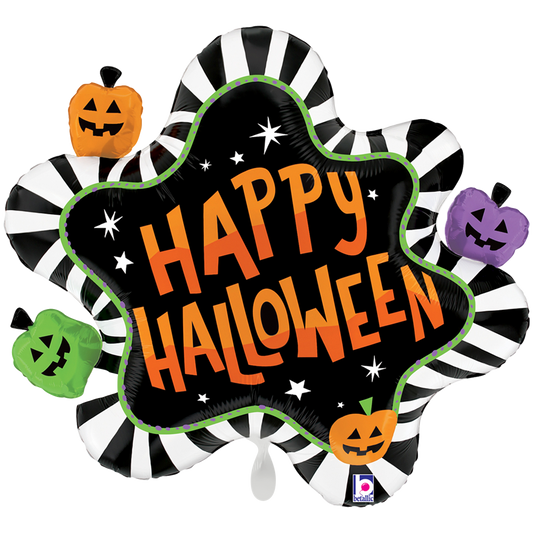 1 Ballon XXL – Halloween gestreepte spat