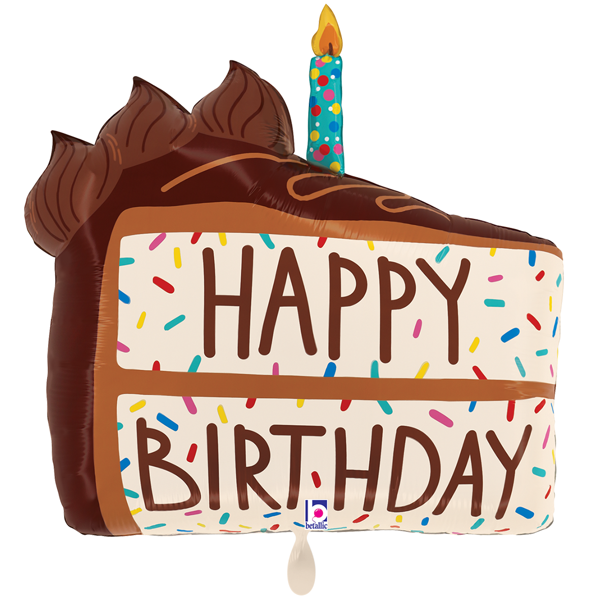 1 Ballon XXL - BDay Chocolate Cake Slice