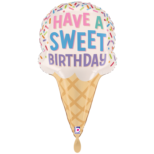 1 Ballon XXL - Sweet Birthday IJshoorntje