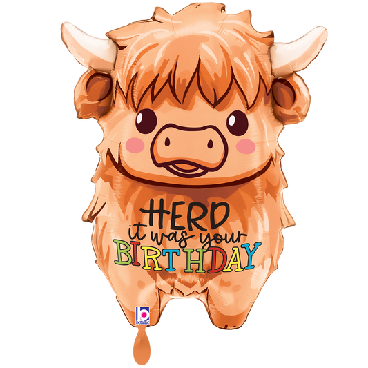 1 Ballon XXL - Highland Cattle Verjaardag