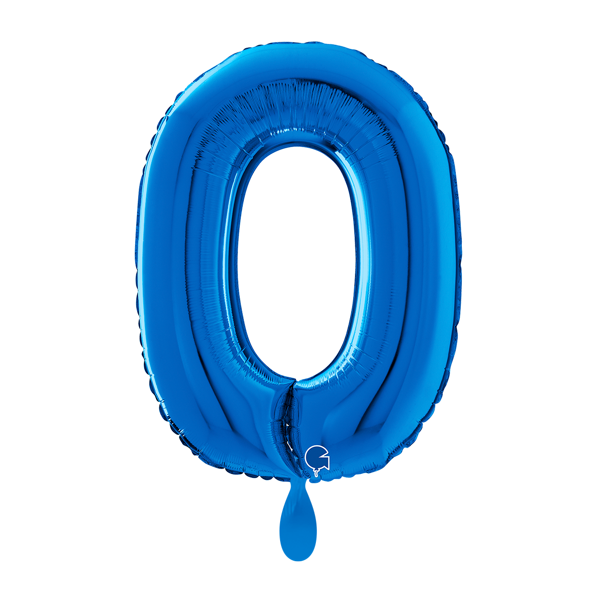 1 Ballon XL - Cijfer 0 - Blauw