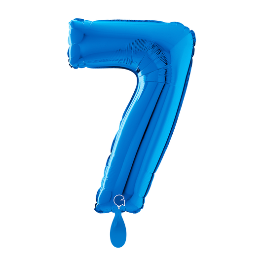 1 Ballon XL – Cijfer 7 – Blauw