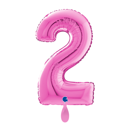 1 Ballon XL - Nummer 2 - Fuxia