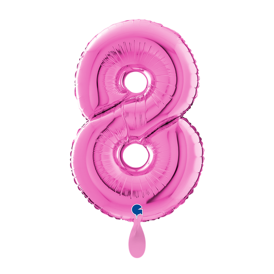 1 Ballon XL - Nummer 8 - Fuxia