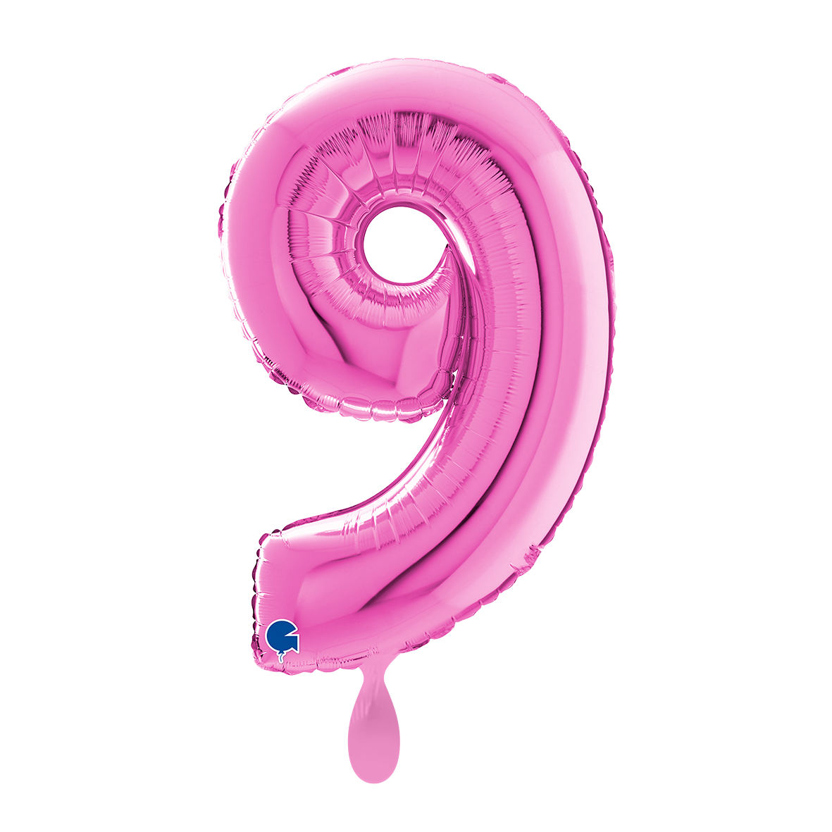 1 Ballon XL - Nummer 9 - Fuxia