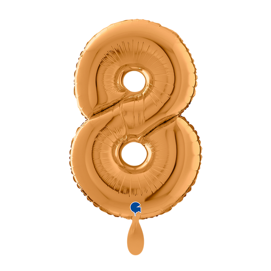 1 Ballon XL - Nummer 8 - Goud