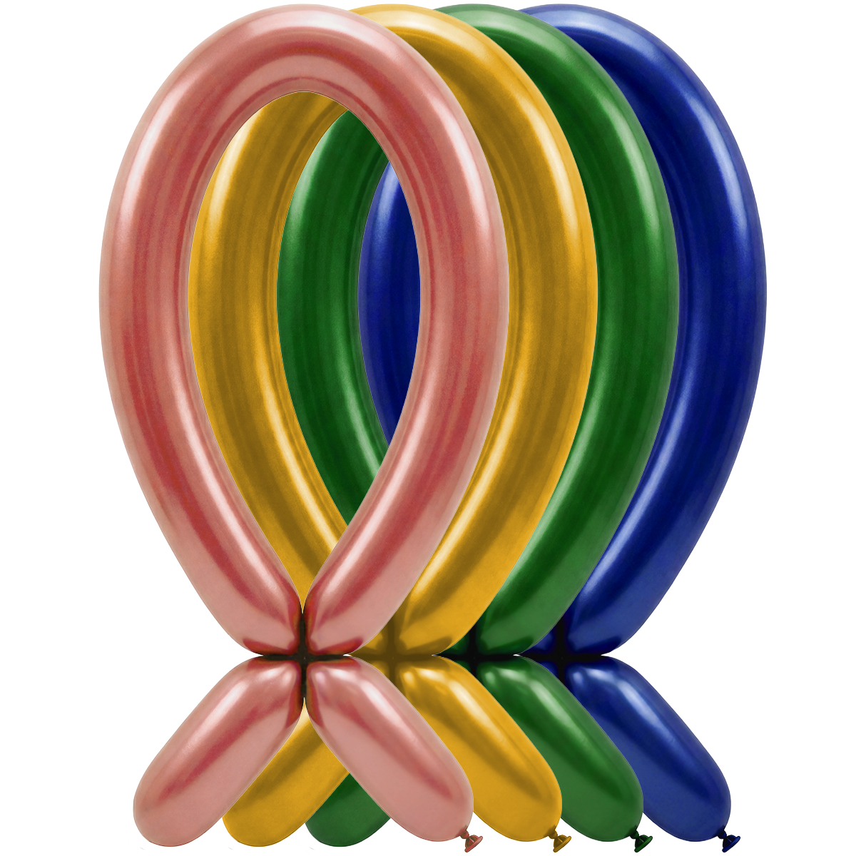 100 Modelballonnen - 5x152cm - Metallic Assortiment
