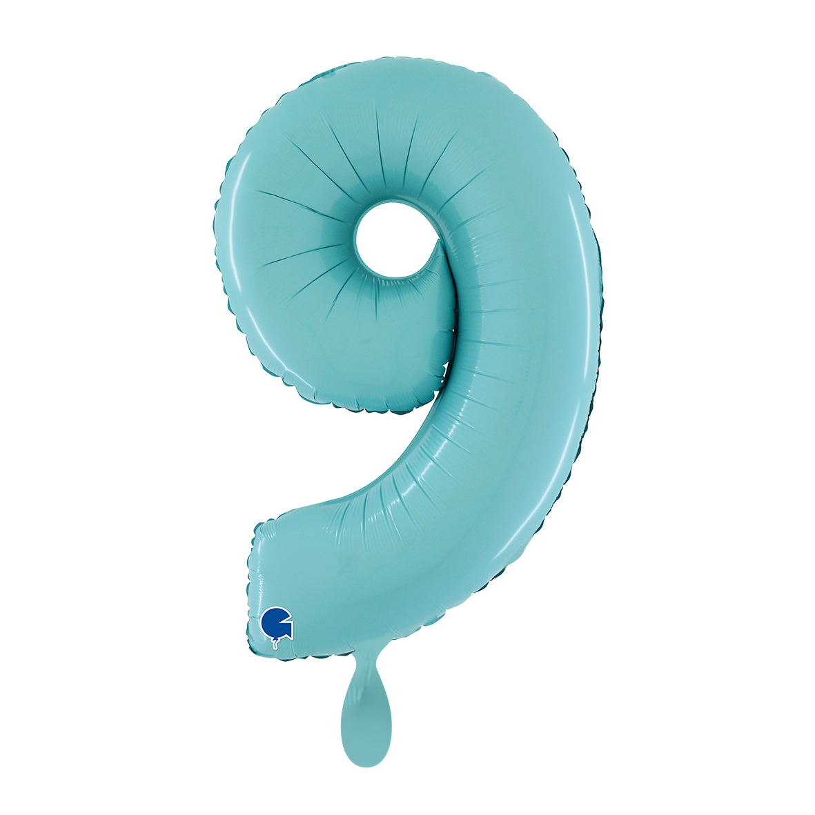 1 Ballon XL – Cijfer 9 – Pastelblauw