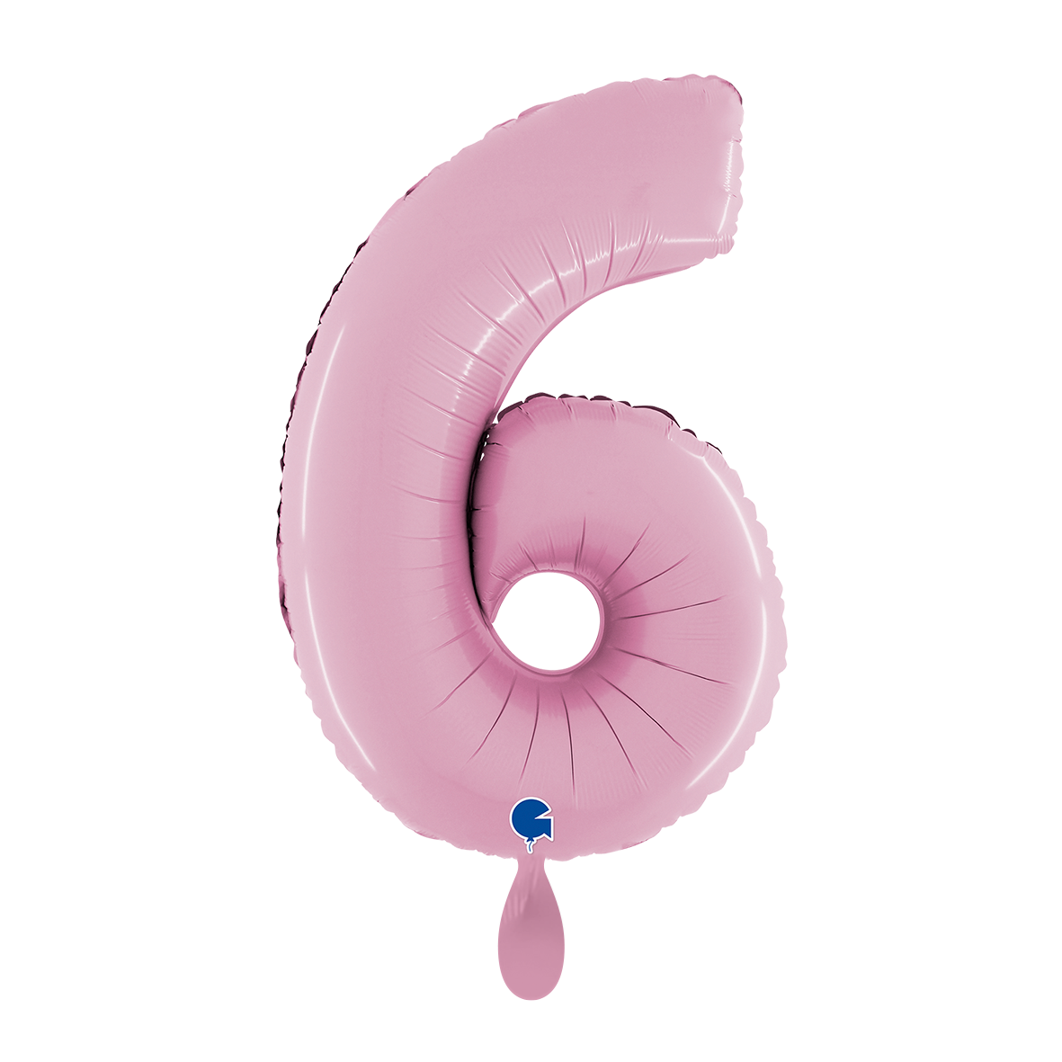 1 Ballon XL - Nummer 6 - Pastel Roze