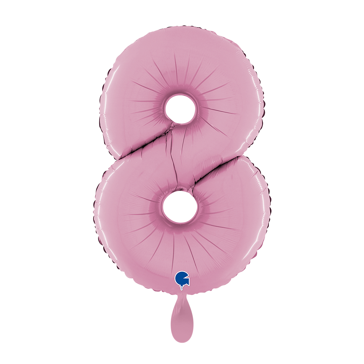 1 Ballon XL - Nummer 8 - Pastelroze