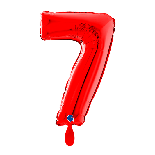 1 Ballon XL - Nummer 7 - Rot