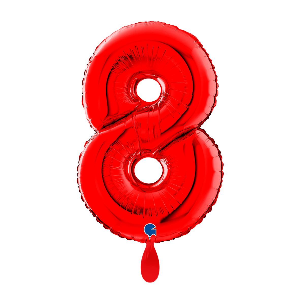 1 Ballon XL - Nummer 8 - Rood