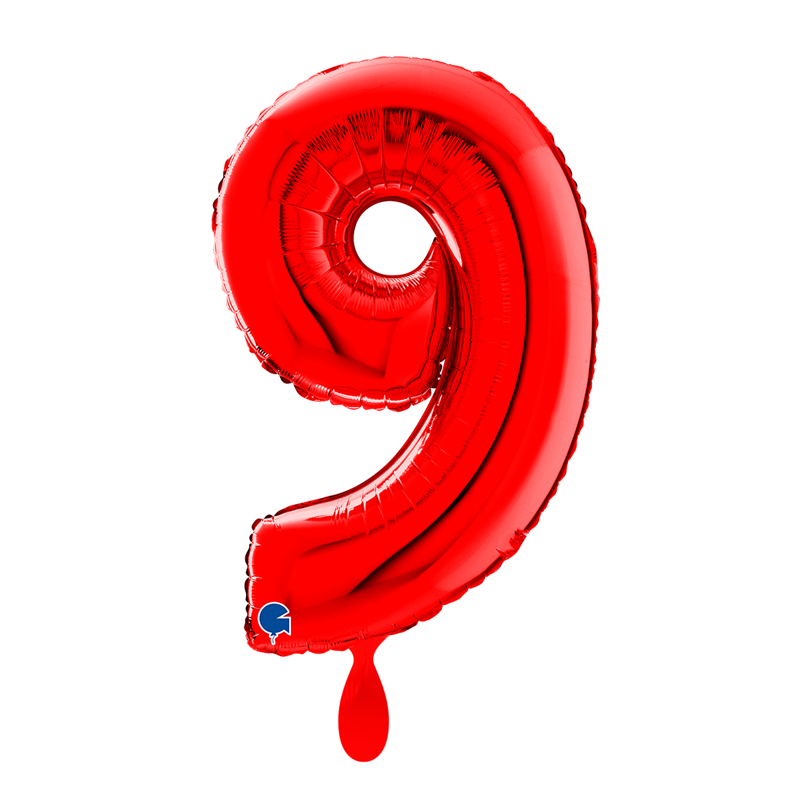1 Ballon XL - Cijfer 9 - Rood