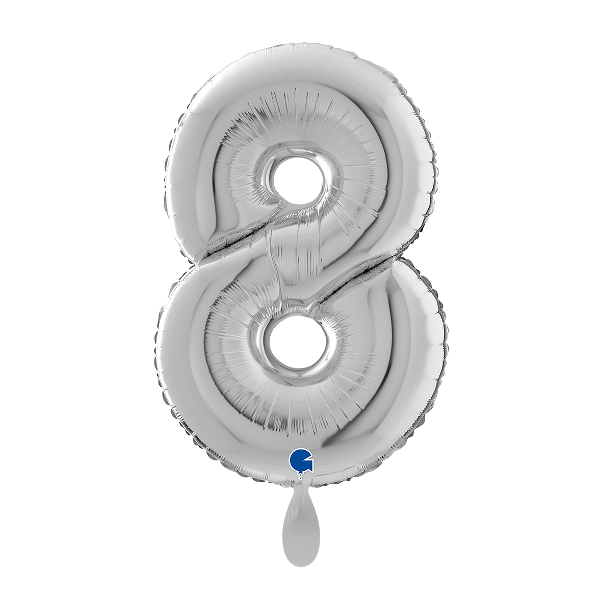 1 Ballon XL - Cijfer 8 - Zilver