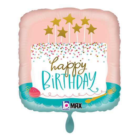 1 Ballon - Verjaardags Confetti Cake