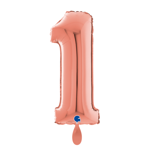 1 Ballon XL - Nummer 1 - Roségoud