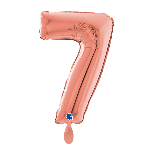 1 Ballon XL - Nummer 7 - Roségoud