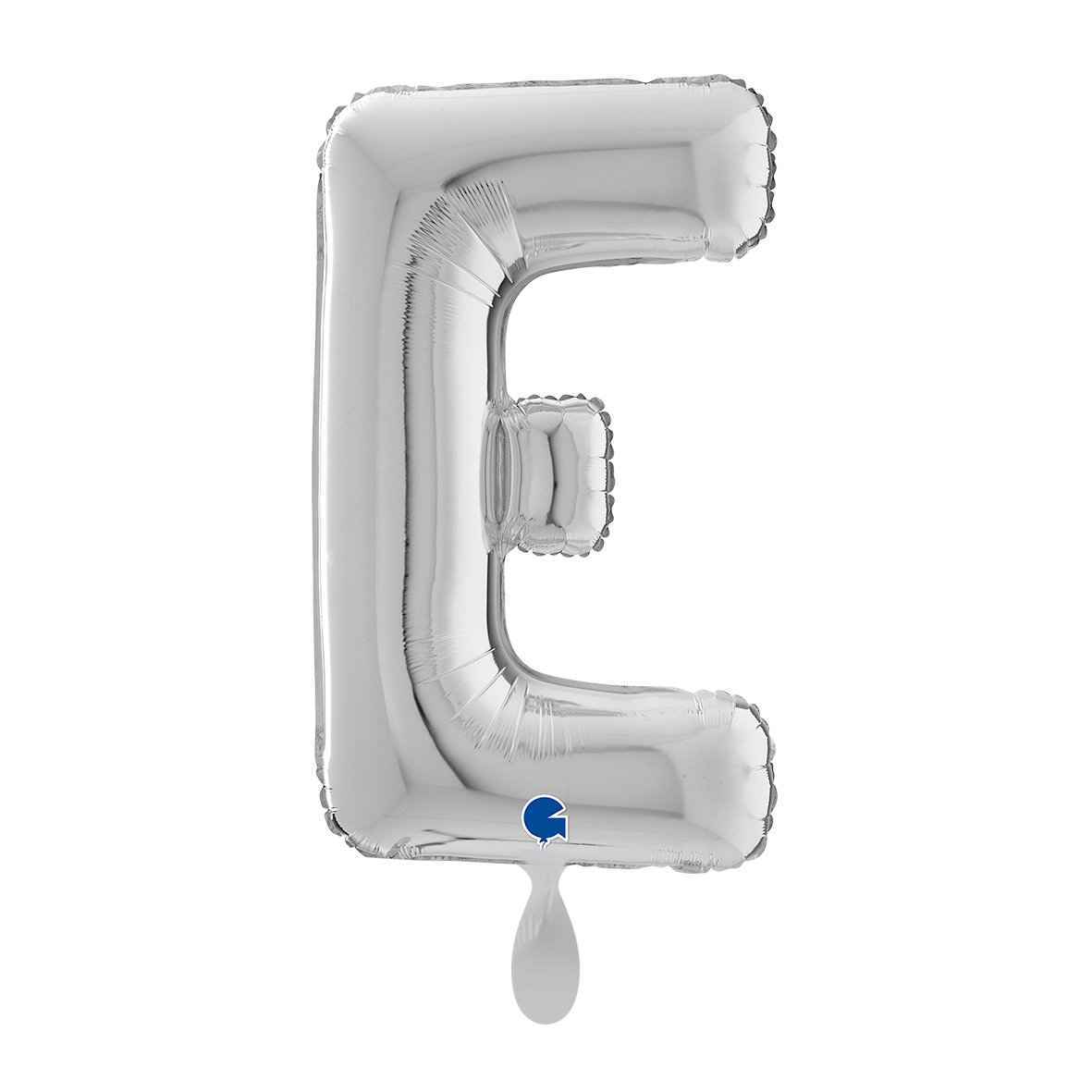 1 Ballon XL - Letter E - Zilver