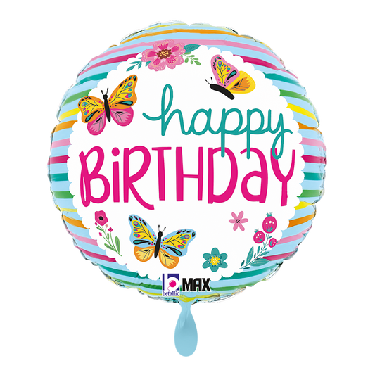 1 Ballon - BDay Kleurrijke vlinders