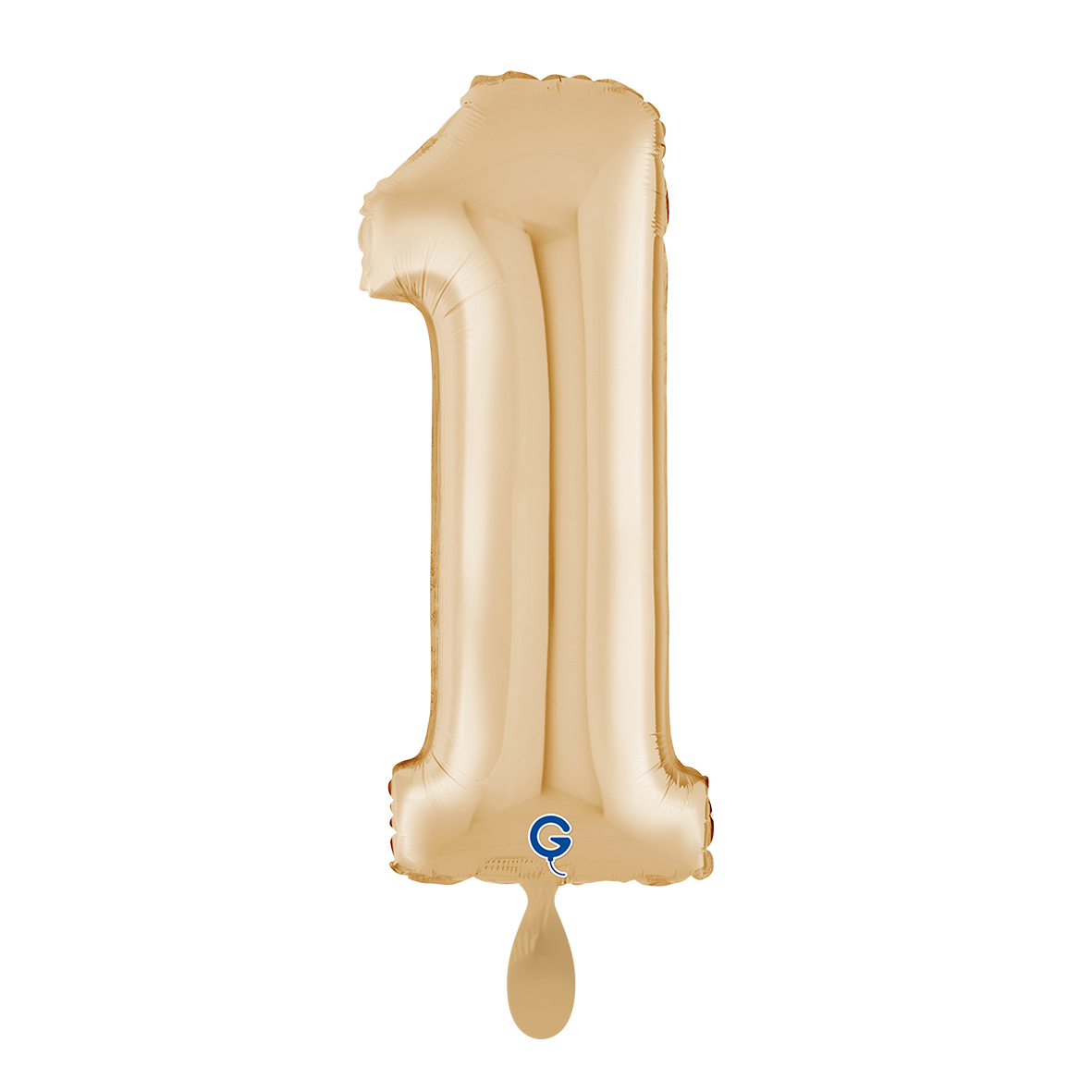 1 Ballon XL - Nummer 1 Wit Goud
