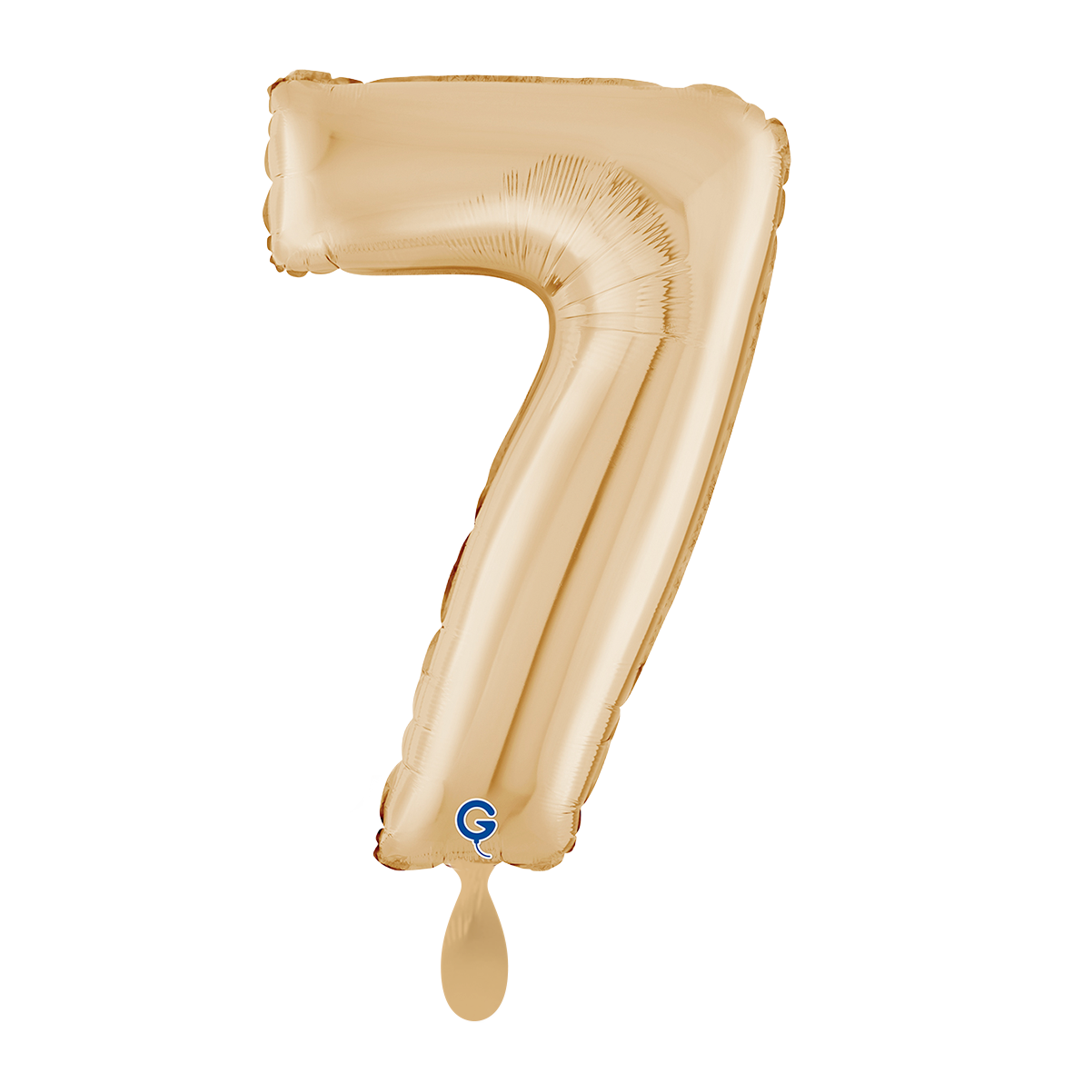 1 Ballon XL - Nummer 7 Wit Goud