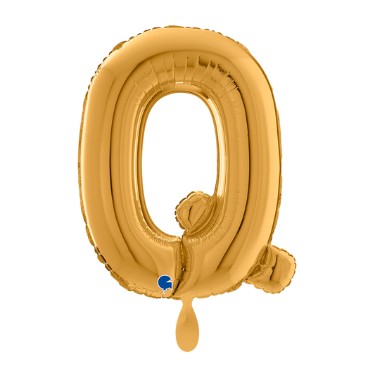 1 Ballon XL - Letter Q - Goud