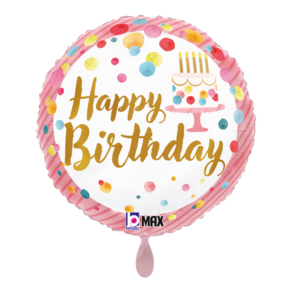 1 Ballon – Satin Geburtstag Pink Party
