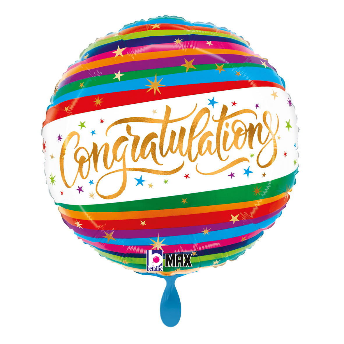 1 Ballon - Gefeliciteerd Feestelijke Streep