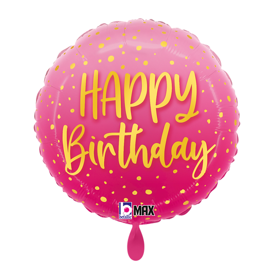 1 Ballon - Roze Happy B-Day