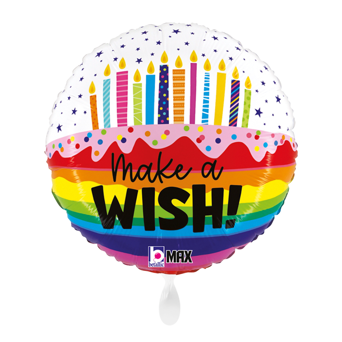 1 Ballon - Regenboog Verjaardagswensen