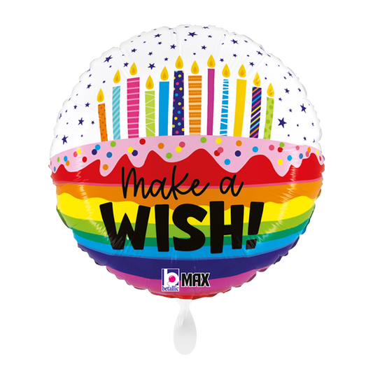 1 Ballon - Regenboog Verjaardagswensen