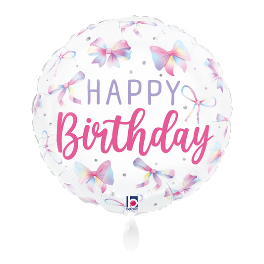 1 Ballon - Veelkleurige Strik Verjaardag