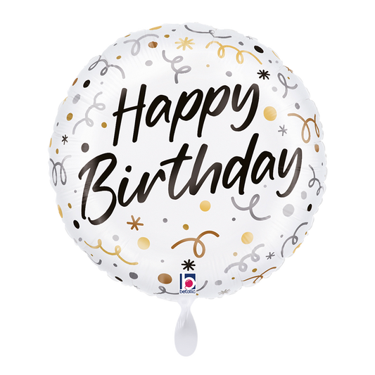 1 Ballon - Slinger verjaardag satijn