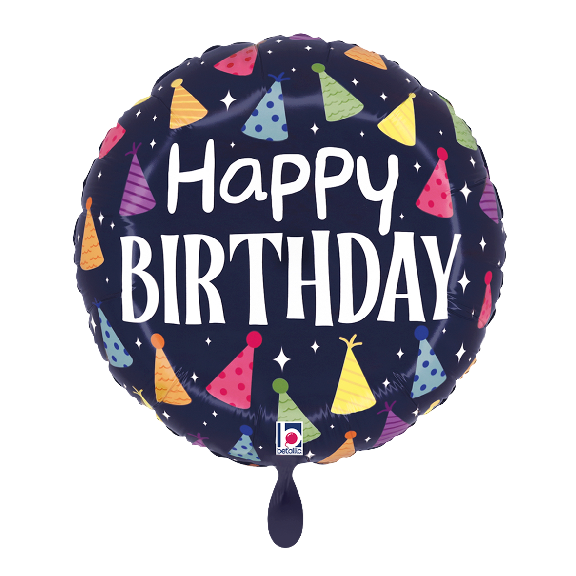 1 Ballon - Feestmutsen Verjaardag