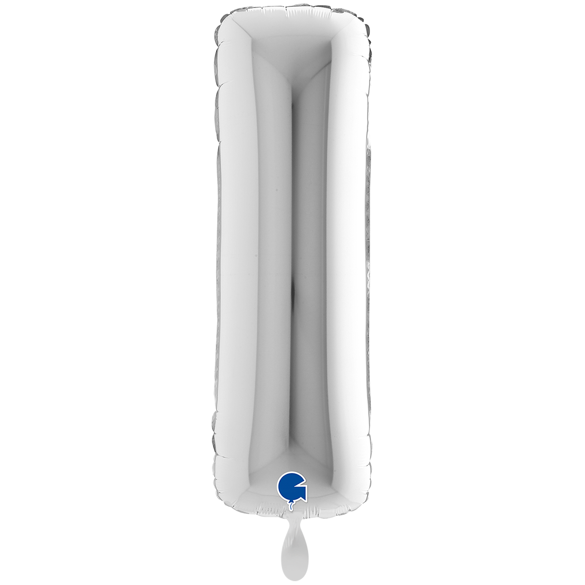 1 Ballon XXL - Letter I - Zilver