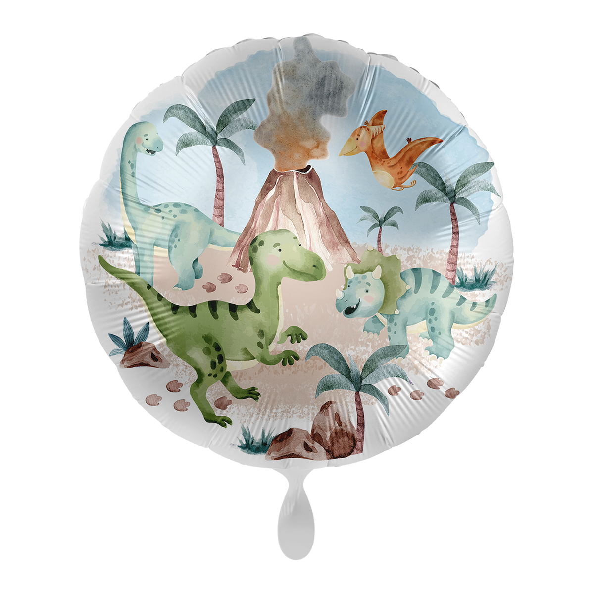 1 ballon - Grappige dino - UNI
