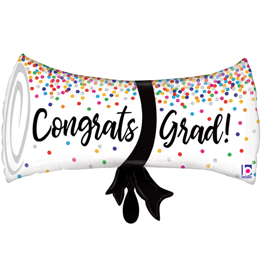 1 ballon XXL - afstudeerconfetti diploma