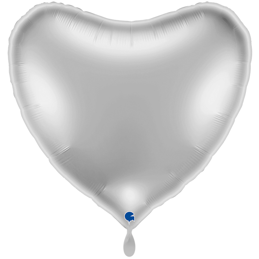 1 Ballon XXL - Hart - Zilver