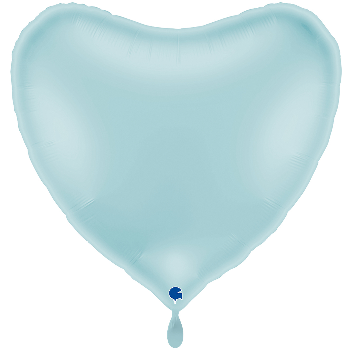 1 Ballon XXL - Hart - Pastelblauw