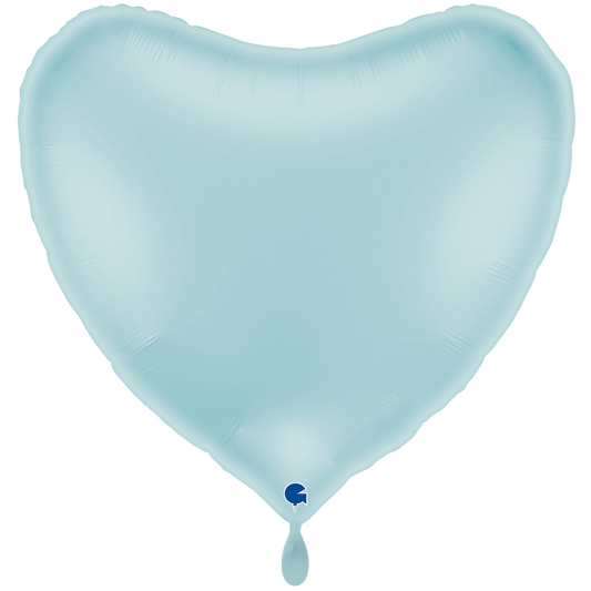 1 Ballon XXL - Hart - Pastelblauw