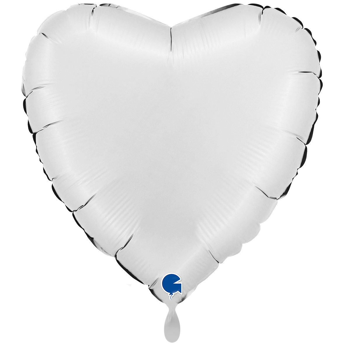 1 Ballon XXL - Hart - Satijnwit