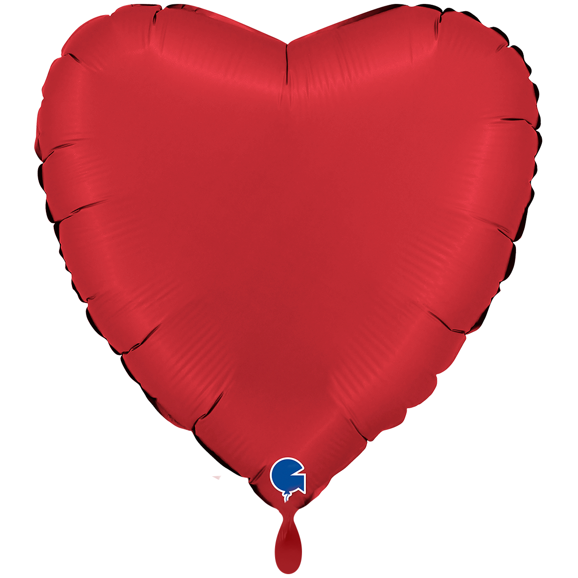 1 Ballon XXL - Hart - Satijn Robijnrood