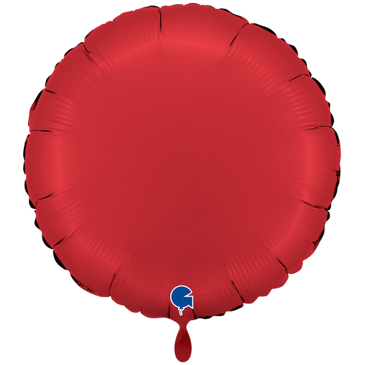 1 ballon XXL - rond - satijn robijnrood