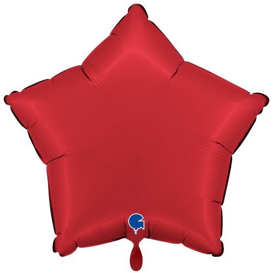 1 Ballon XXL - Stern - Satin Rubinrot