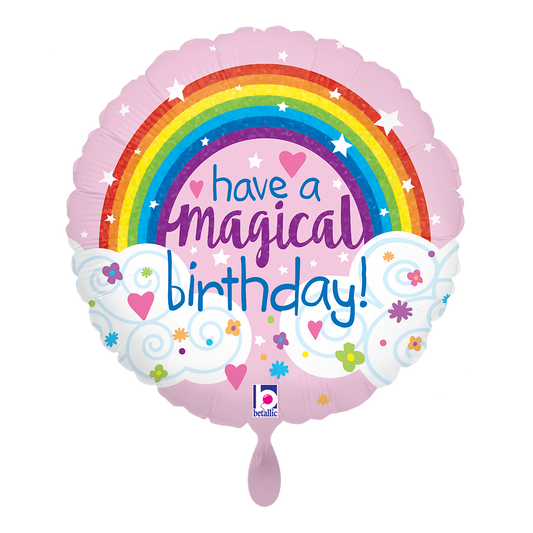 1 ballon - Glitter Magical Rainbow verjaardag