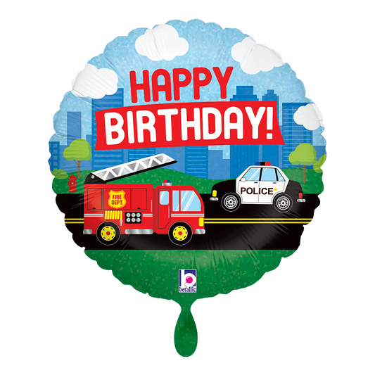 1 Ballon - Verjaardag Hulpdiensten